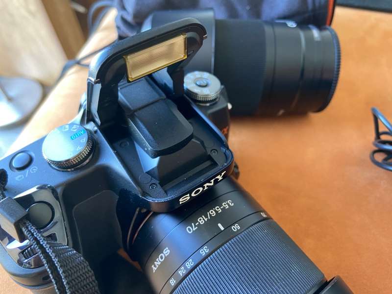 Sony Alpha A100 Digital SLR Camera, 18-70mm + 300mm Telephoto Lenses + Bags