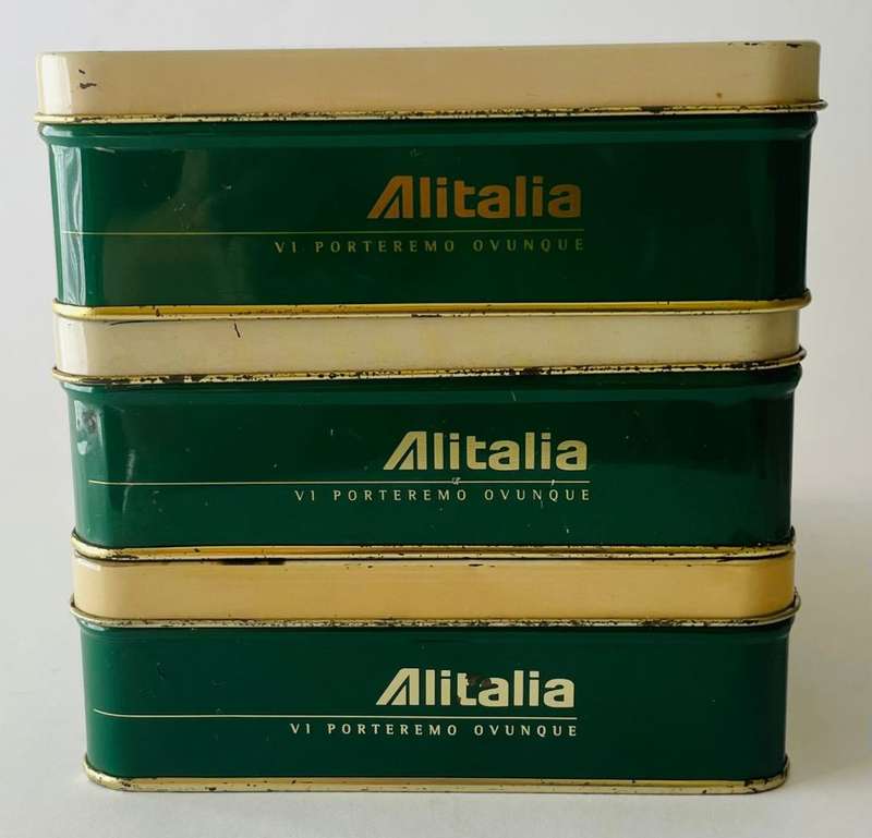 Alitalia - First Class / Magnifica Class - Travellers amenities Tin (Lot of 3)