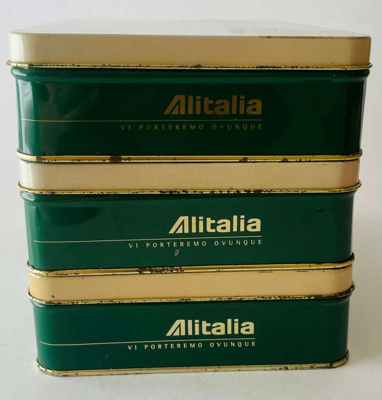 Alitalia - First Class / Magnifica Class - Travellers amenities Tin (Lot of 3)