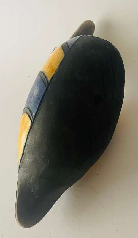 Large Raku Pottery Duck Figurine