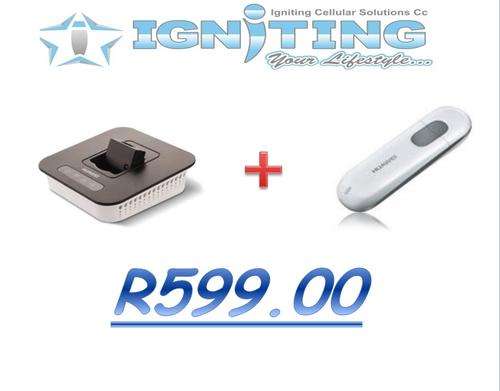 HUAWEI E303USB MODEM 7.2 MBPS,WHITE+HUAWEI D105 WIFI /LAN ADAPTER