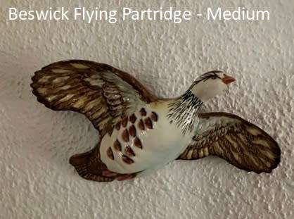 Beswick Flying Partridges - Pinked Leg