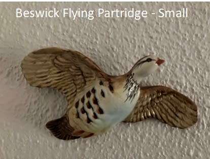 Beswick Flying Partridges - Pinked Leg