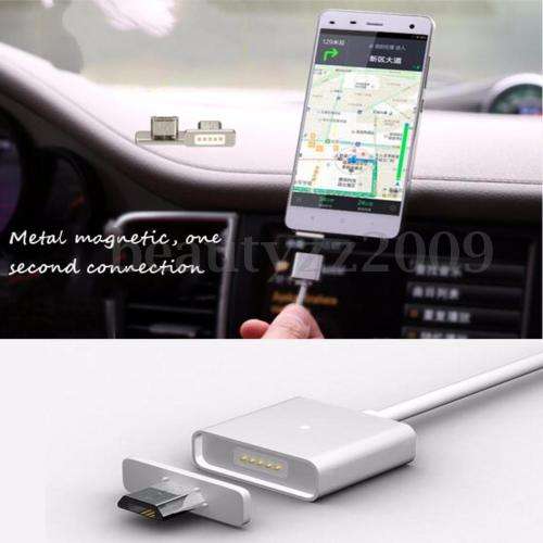 2.4A Micro USB Charging Cable Magnetic Adapter Charger