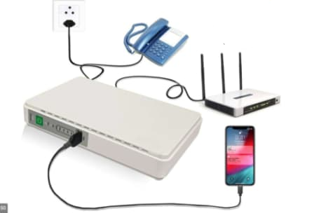 Mini UPS DC to DC with USB and PoE Plug and play (UPS for Wifi Routers / Camera`s / etc)