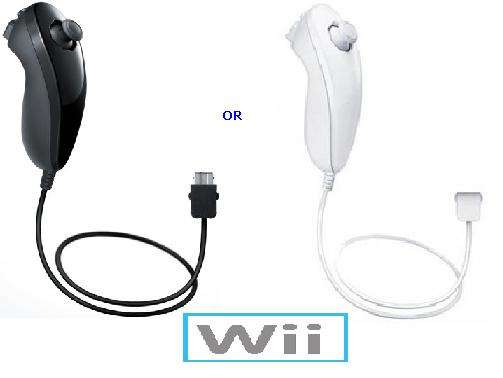 Wii Nunchuck in Black or White - Brand New and Boxed - Earn FREE POSTAGE