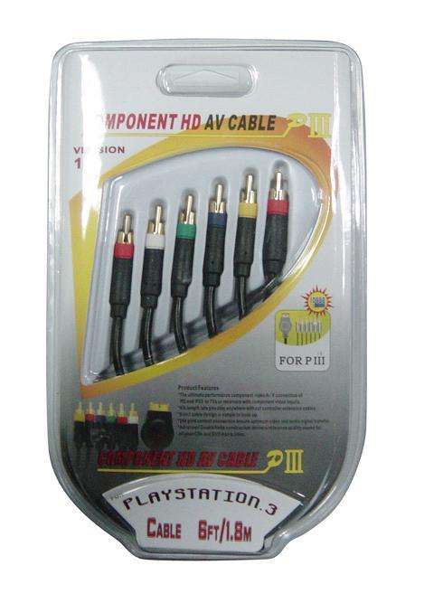 Up to 1080P - PS2/PS3 - FULL HD AV Component Cable - Brand New and Sealed - FREE POSTAGE