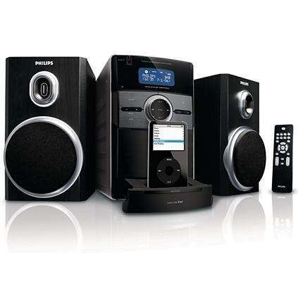 Philips IPOD Docking Entertaiment System with Remote + CD PLAYER + Radio Built IN - Alarm Function