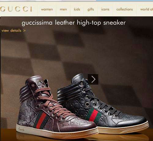 Gucci "Guccissima" Leather high-top sneakers