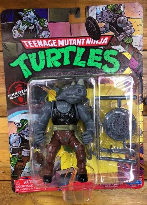 TMNT CLASSIC Rocksteady BASIC Teenage mutant ninja turtles vintage Playmates action figure retro