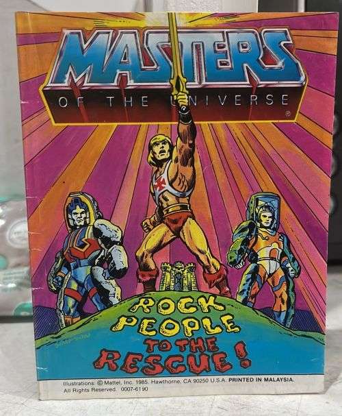 1985 Mini Comic Rock People to the rescue vintage He-Man-Masters of the Universe (MOTU) heman