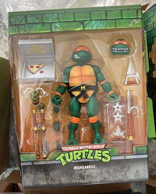 Michelangelo TMNT Teenage mutant ninja turtles vintage Super 7 Ultimates Action Figure