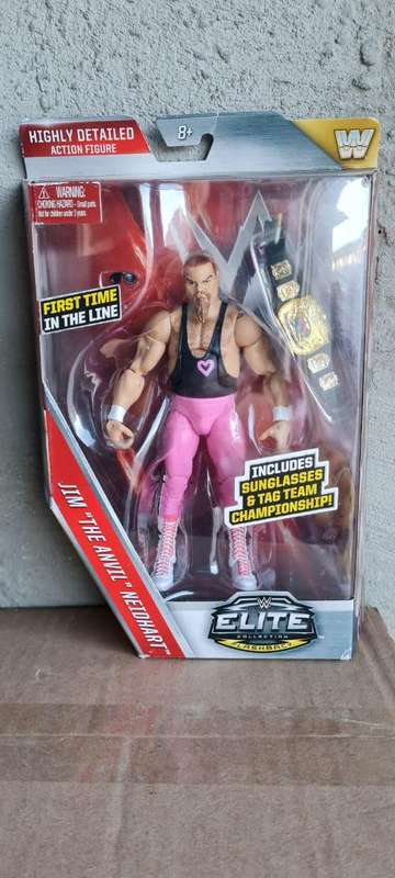 WWE Elite Flashback Hart Foundation JIM THE ANVIL NEIDHART Action Figure 7`Mattel