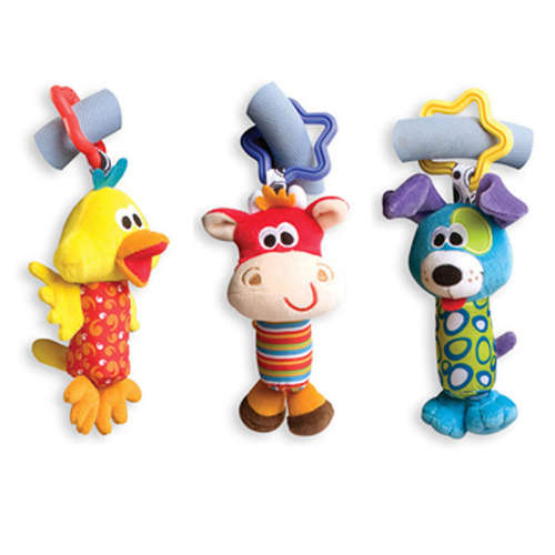 Baby Toys Rattle Tinkle Hand Bell Multifunctional Plush Stroller