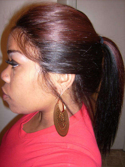 18" Cherry Duo Yaki Straight Indian Remy Human Hair Full Lace Wig