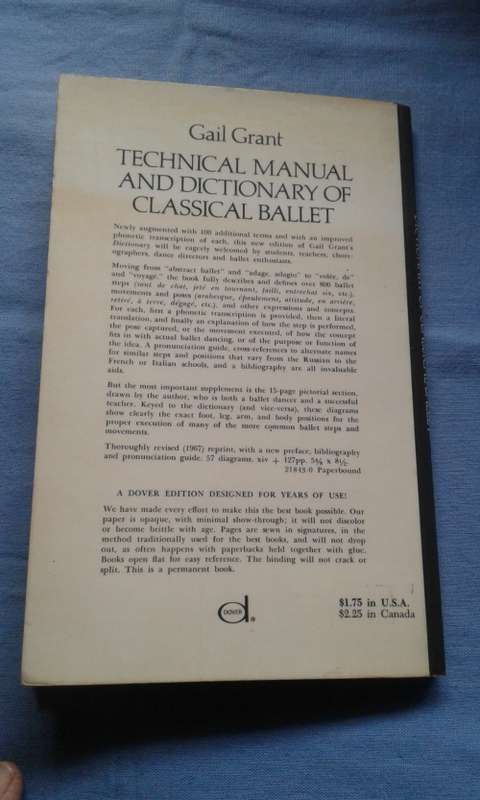 Technical manual and dictionary of classical ballet (Gale Grant)