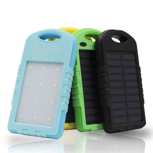8000mAh Portable Waterproof Solar Charger Dual USB External Battery Power Bank With Super Led Light