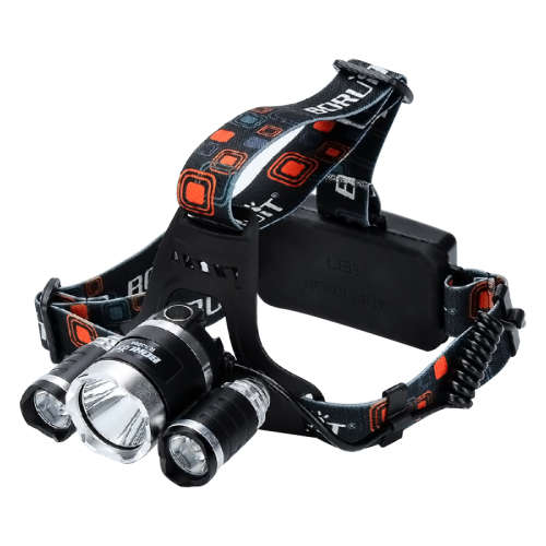 3 CREE XM-L T6 LED Head Lamp 4 Lighting Modes, Adjustable Head Strap, Battery Charger