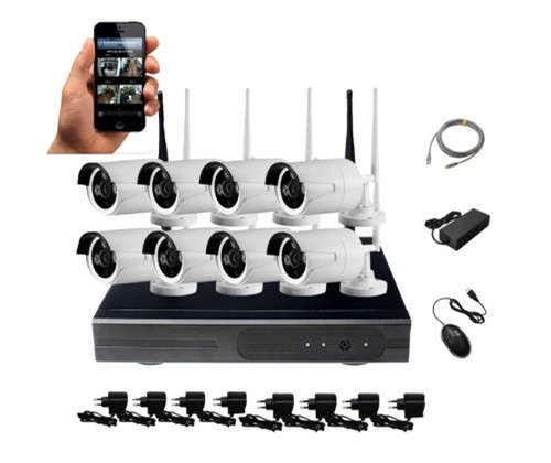 HD 8 Channel 720P Wireless IP Camera CCTV Security Surveillance System NVR KIT