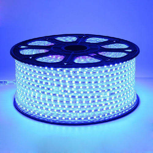 220V 100m Flexible 5050 Chip SMD LED Strip Light - Blue