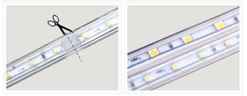 220V 100m Flexible 5050 Chip SMD LED Strip Light - Blue