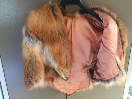 Vintage haute couture fox stole