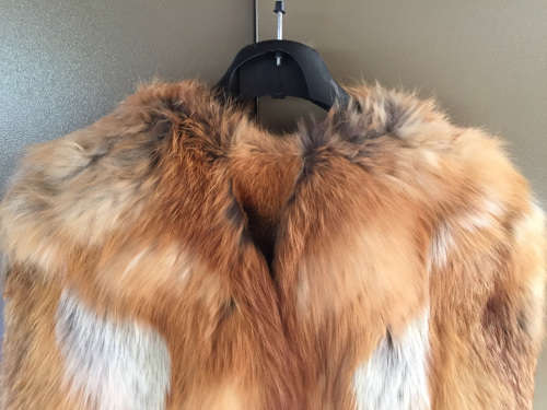 Vintage haute couture fox stole