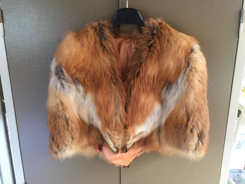 Vintage haute couture fox stole