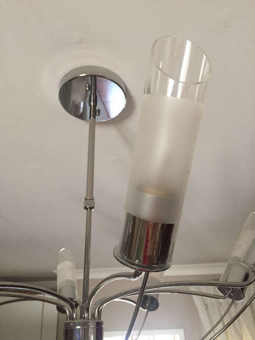 8 Arm Contemporary Stainless Chandelier