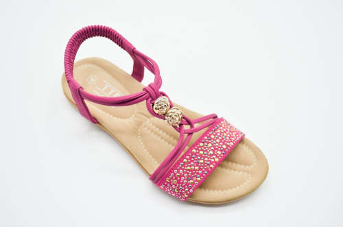 TTP COMFORT BLK9012UPPER RIBBON DESIGNED SLIP ON WOMEN SANDALS