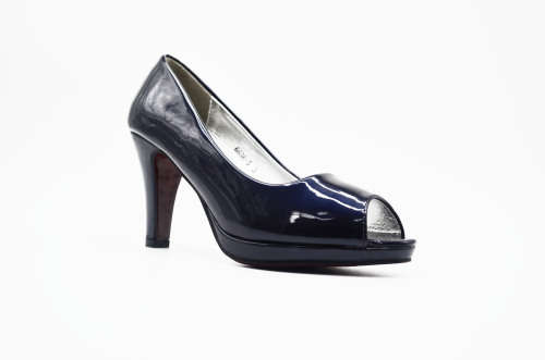 TTP Women Glossy Peep Platform Heels