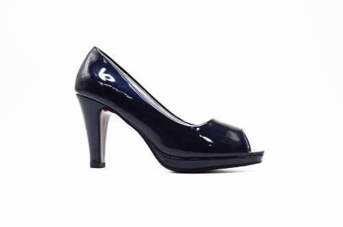TTP Women Glossy Peep Platform Heels