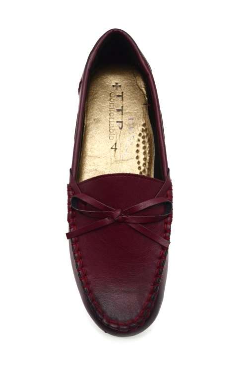 TTP Women`s Slip-On Moccasin with Ribbon Decor