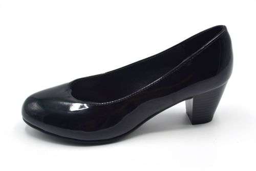 TTP Ladies Fantique Round Toe High Glossy Court Heels