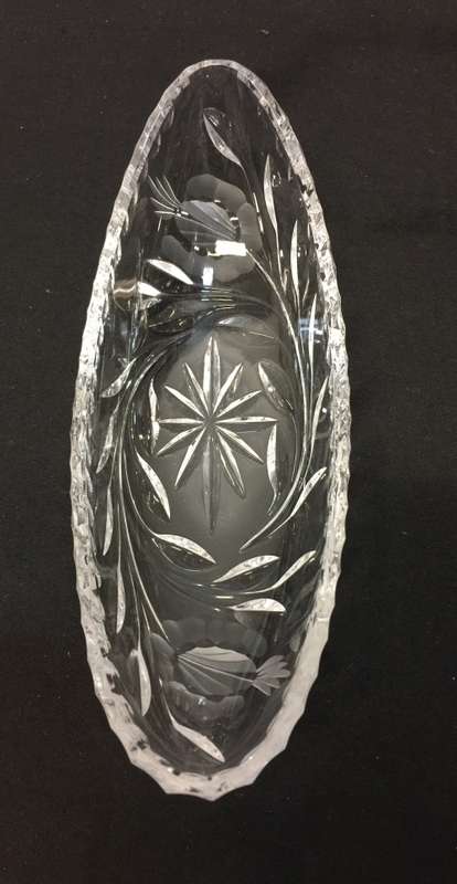 19th century Antique rose cut crystal, height - 69 mm , width - 93 mm, long - 238 mm.