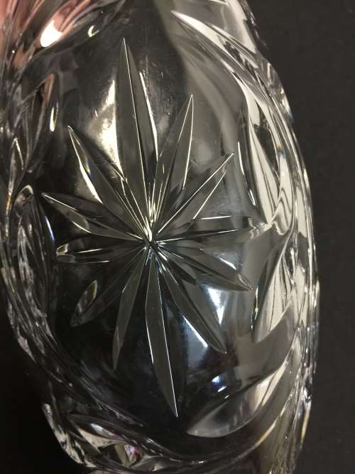 19th century Antique rose cut crystal, height - 69 mm , width - 93 mm, long - 238 mm.