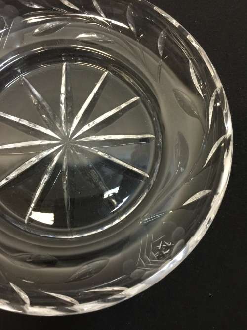 19th century Antique rose cut crystal, height - 26 mm , diameter - 160 mm