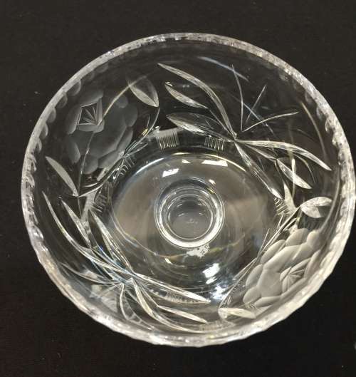 19th century Antique rose cut crystal, height - 90 mm , width - 105 mm