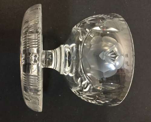 19th century Antique rose cut crystal, height - 90 mm , width - 105 mm