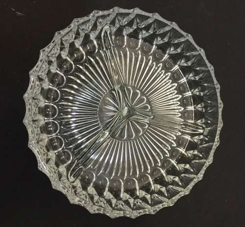 19th century Antique rose cut crystal, height - 38 mm , diameter - 135 mm