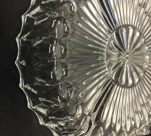 19th century Antique rose cut crystal, height - 38 mm , diameter - 135 mm