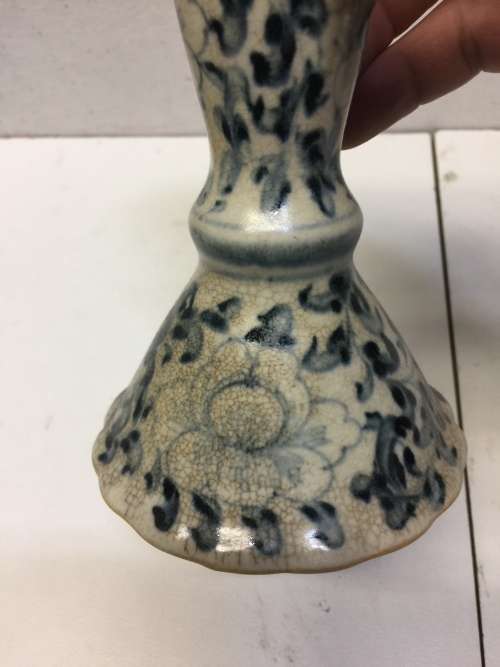 Chinese Antique - Blue and White Candlestick