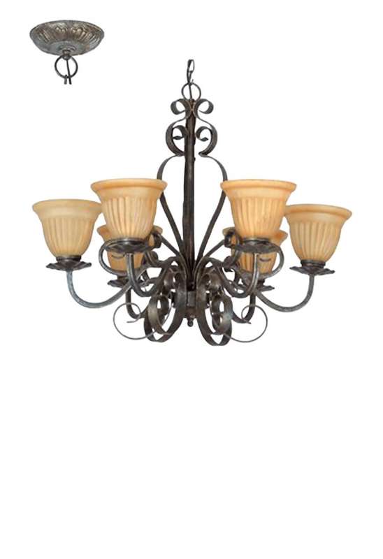 Opera Chandelier 240V Antique Bronze and Amber (JP058-ABZ/A)