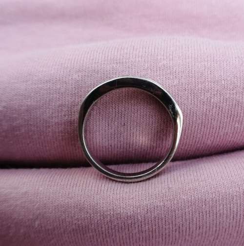 ### ETERNITY RING: Rainbow 9 Ct white gold ring with variety of genuine gemstones ###