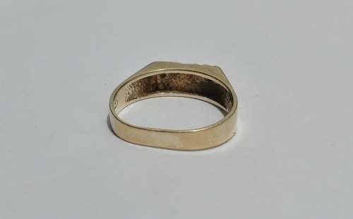 MEN'S WEDDING RING 9ct gold with cz ###