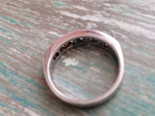 ### ETERNITY RING: Rainbow 9 Ct white gold ring with variety of genuine gemstones ###