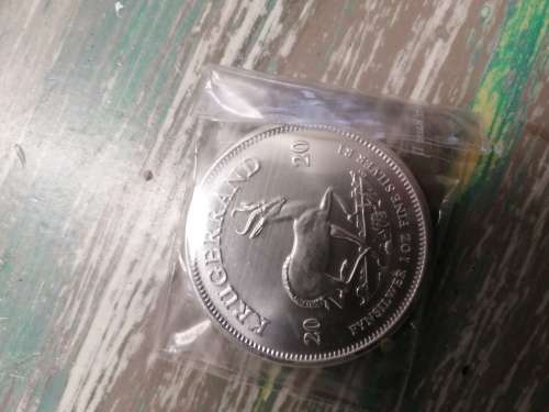 ###  UNCIRCULTED SILVER KRUGER 2020 1 Oz###