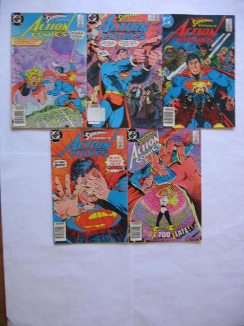 SUPERMAN starring in ACTION Comics # 555 # 556 # 557 # 558 # 559 (GOOD)