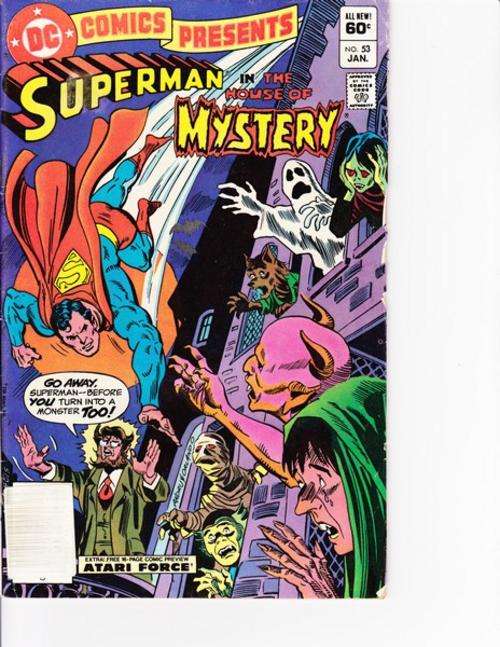 d c comics presents SUPERMAN in THE HOUSE OF MYSTERY  # 53 #