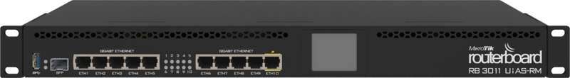 Mikrotik RB3011UIAS-RM Wired Router - Gigabit Ethernet Black